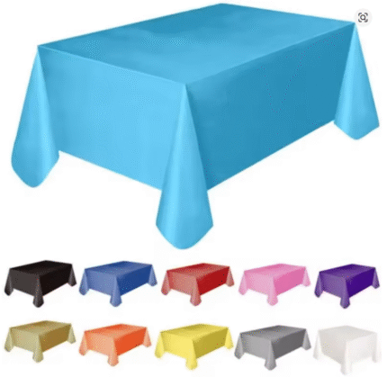 Plastic Disposable Solid Color Tablecloth Birthday Party Wedding Christmas Table Cover Wipe Desk Cloth Decor Covers Rectangle
